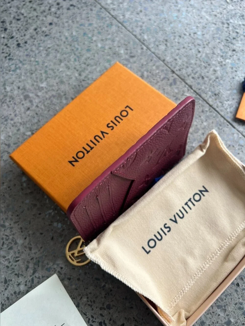 Louis Vuitton Grenat Red Romy Card Holder